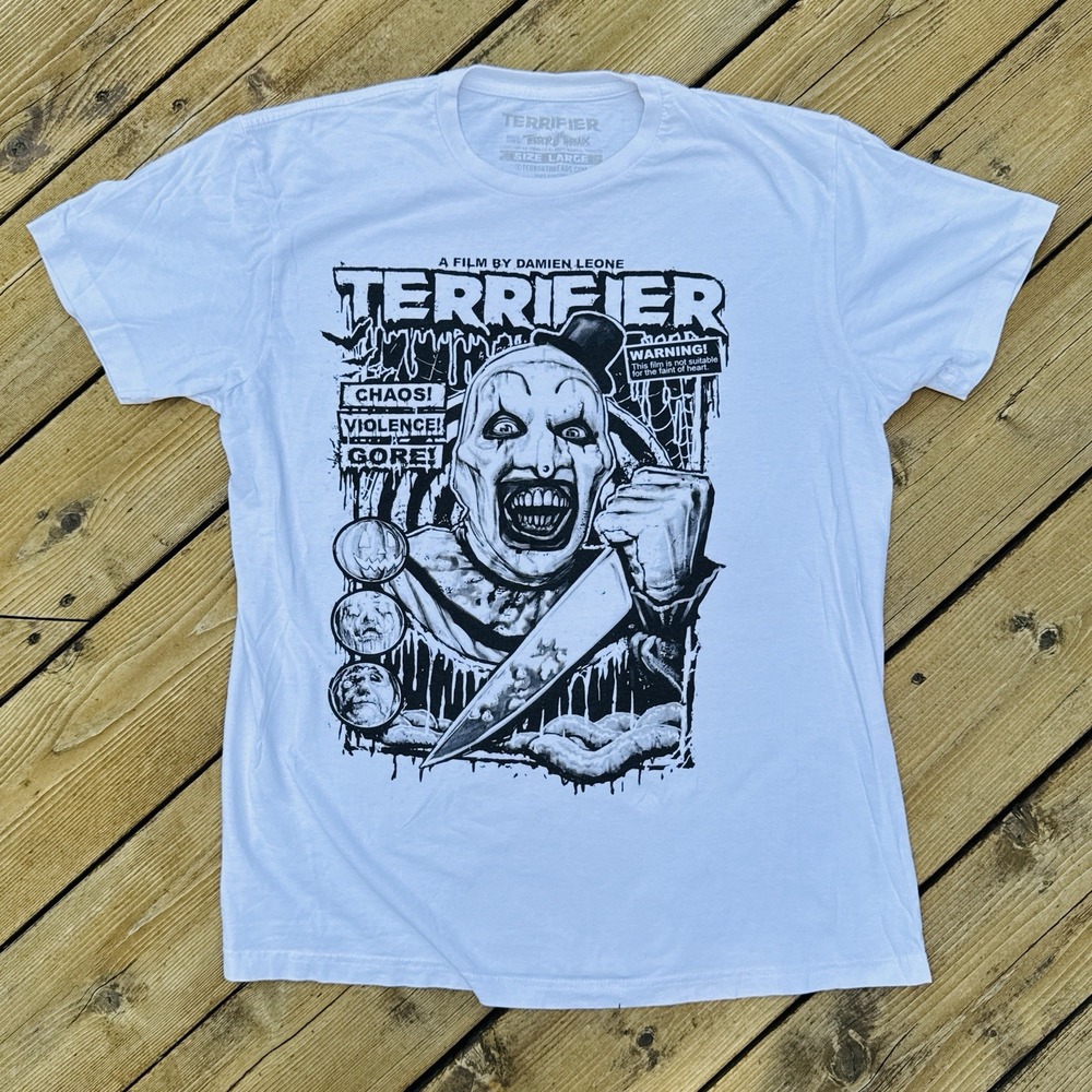 Terrifier Art The Clown Horror T Shirt Terror Threads Movie Tee Size L